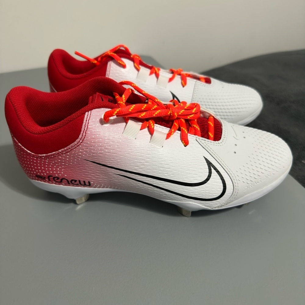 Nike 4 Pro Molded Softball Cleats Scarlet Red Black White US Size 9 (Women"s ) - Picture 2 of 6